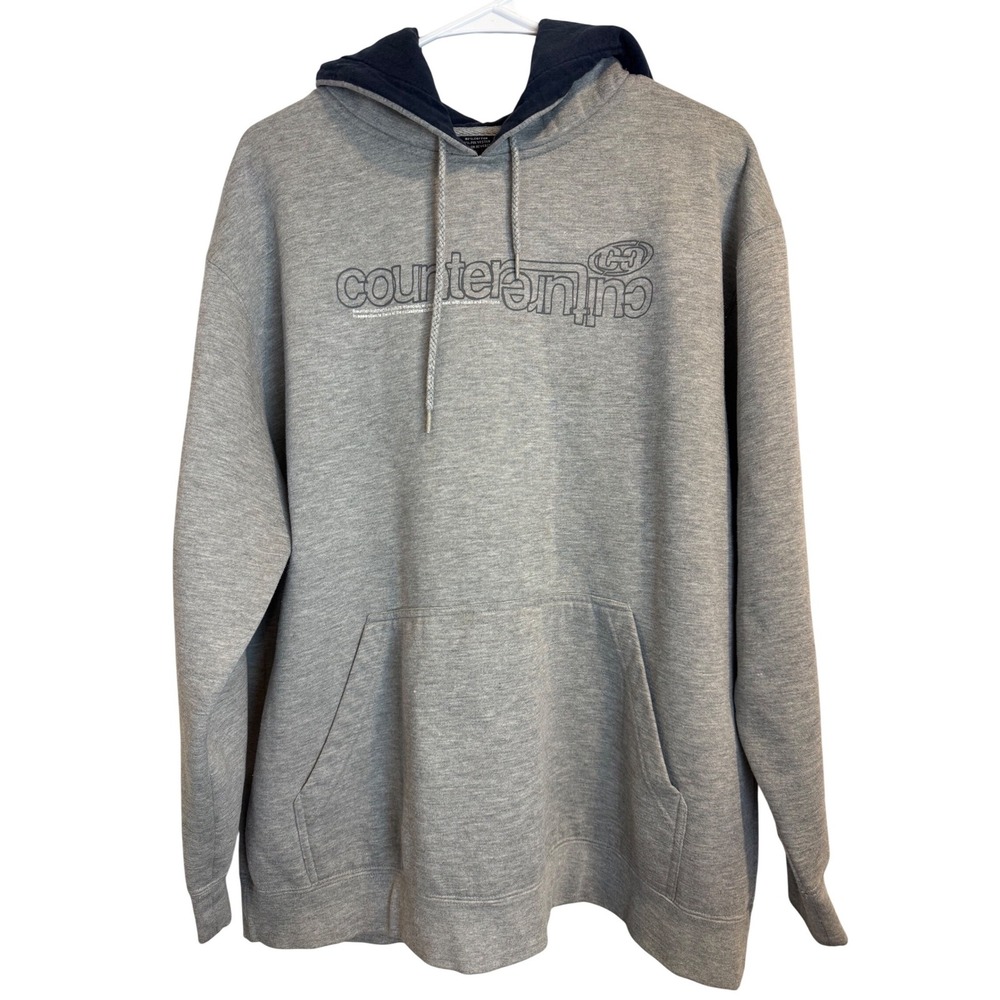 VTG  90's Counter Culture Mens L Graphic Hoodie Pullover Sweatshirt  Skate